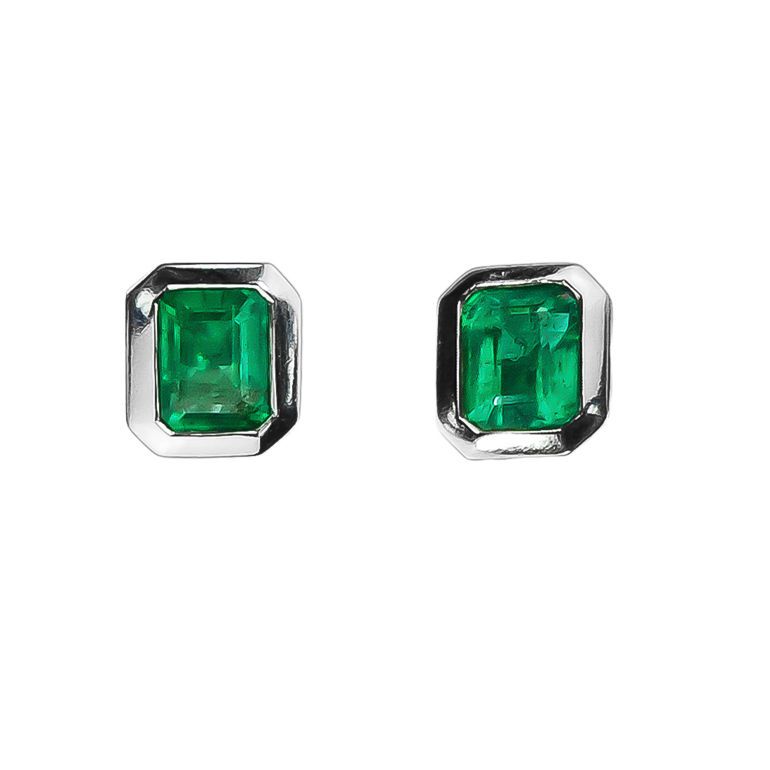 Emerald Stud Earrings Kaufmann De Suisse Emerald Stud Earrings