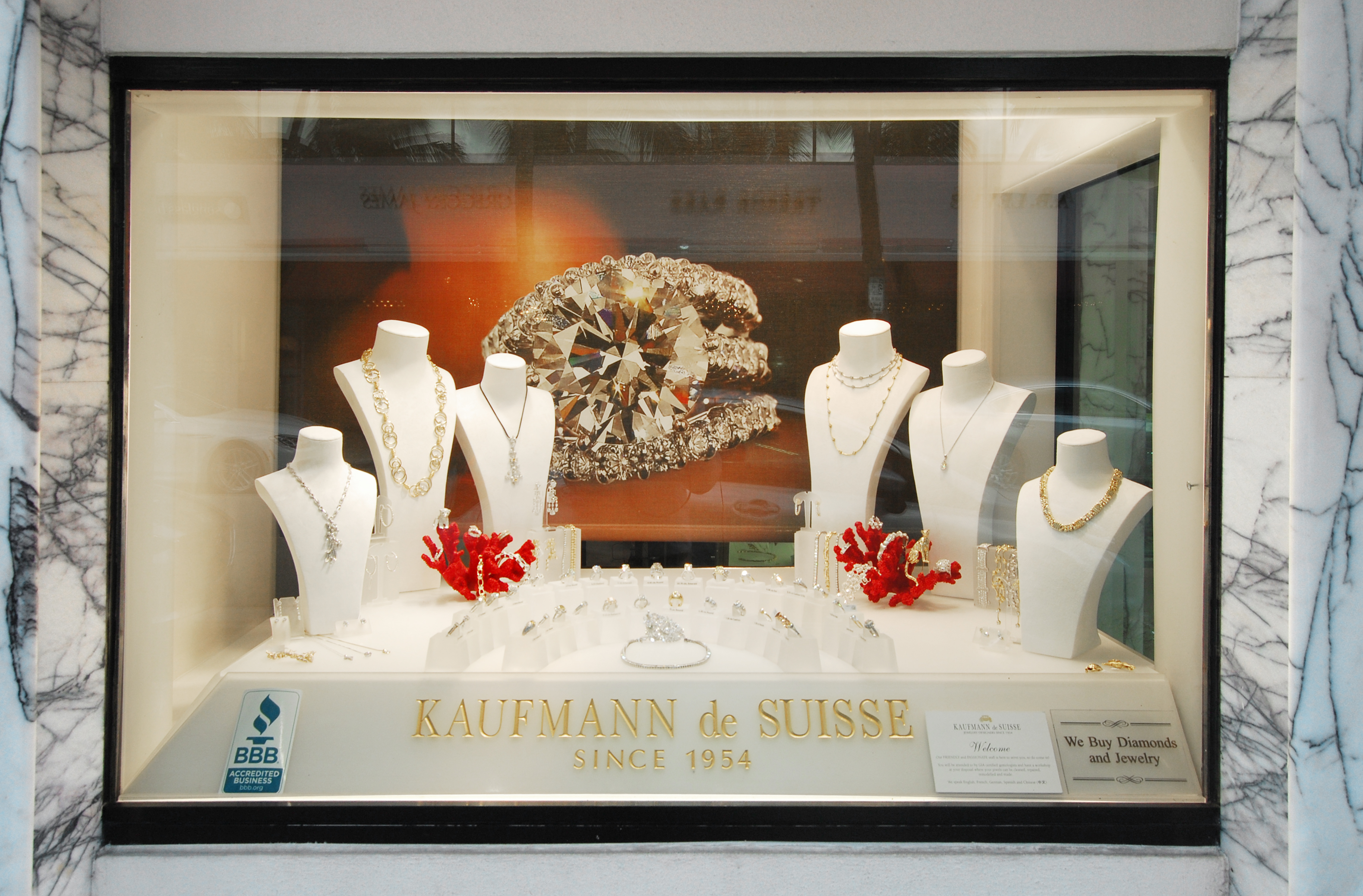 East Store Window Kaufmann de Suisse Jewelry Designers, 210 Worth Ave., Palm Beach