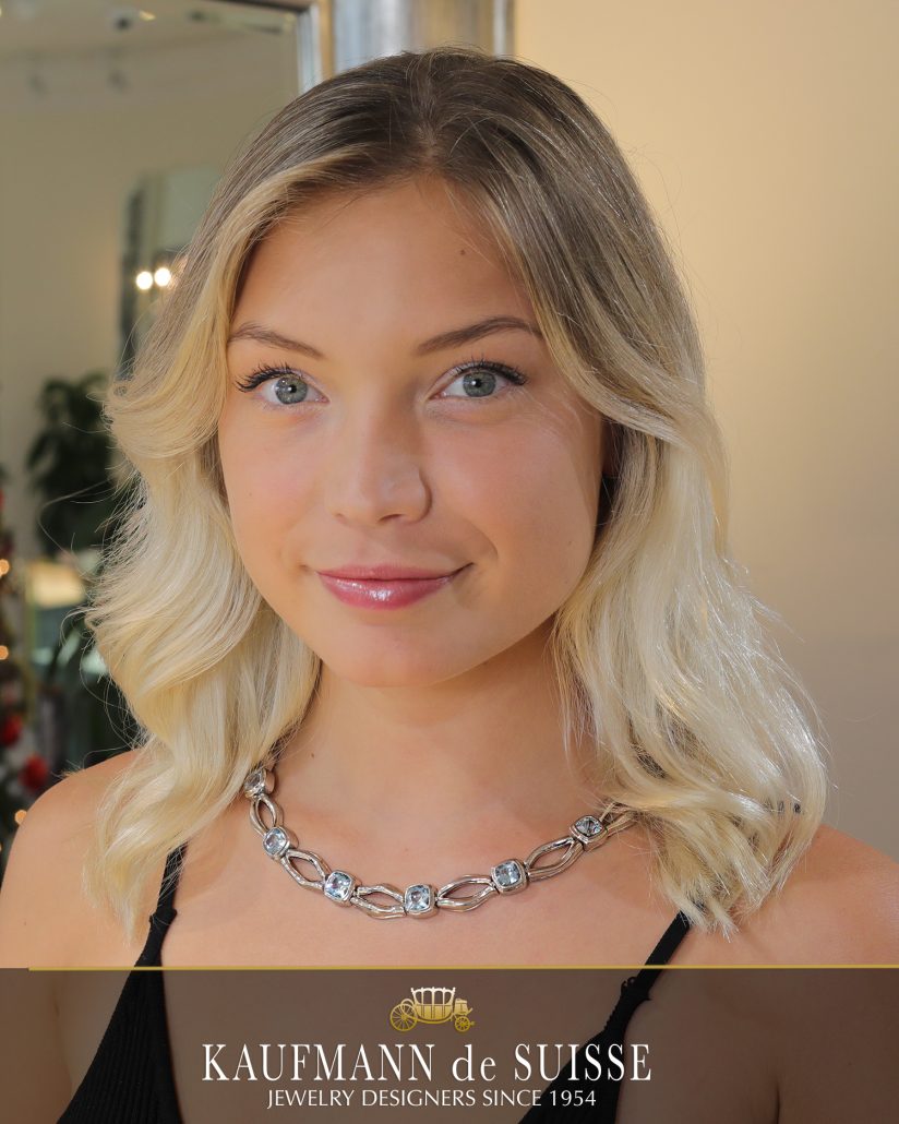 Blue Topaz and Silver Necklace